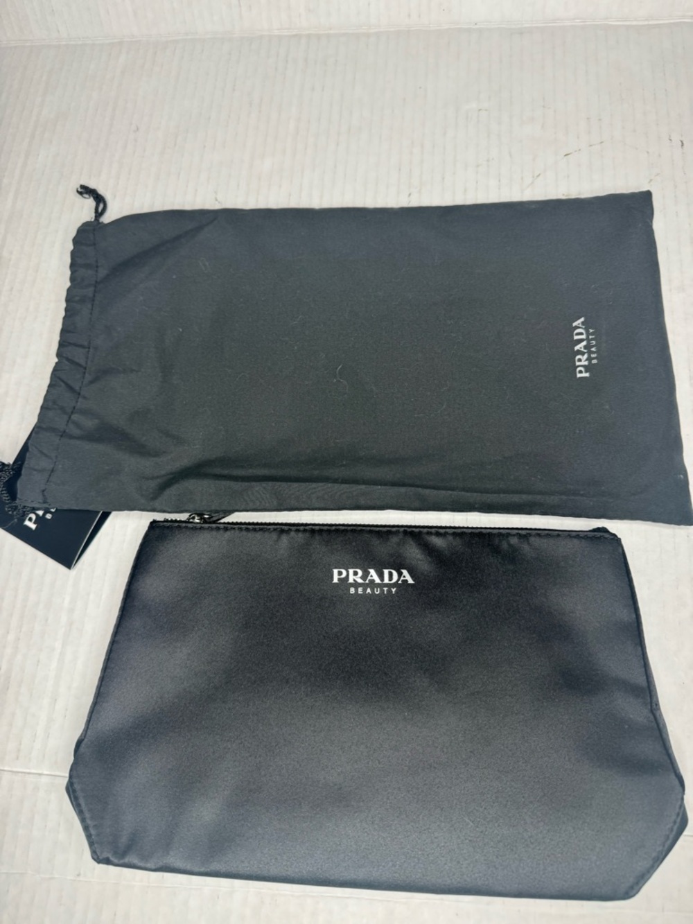 Prada Black Beauty Zip Toiletry Pouch